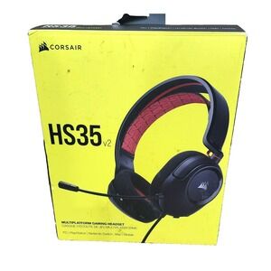 Corsair HS35‎ v2 Wired Gaming Headset Red 3.5mm Jack PC PS5 Xbox Switch